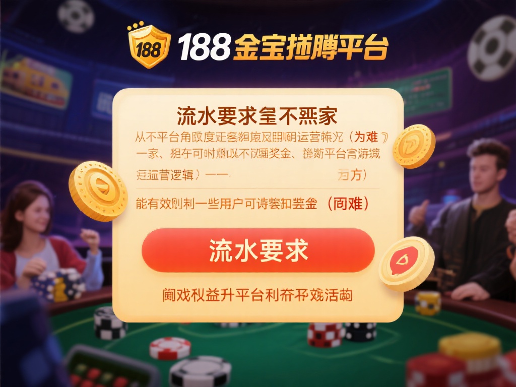 从平台的角度来看，流水要求并非单纯为了“为难”玩家